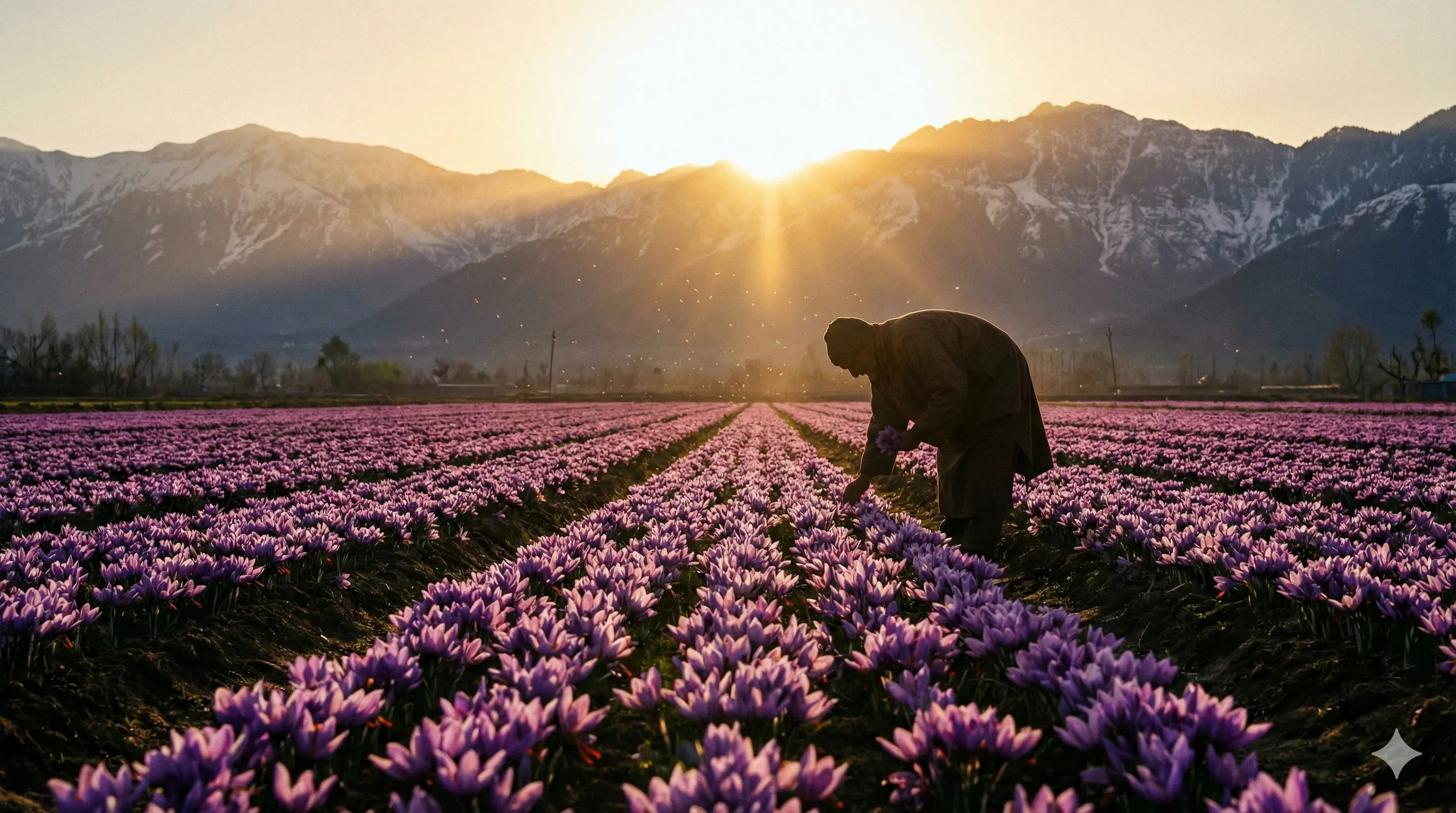 Kashmir saffron fields
